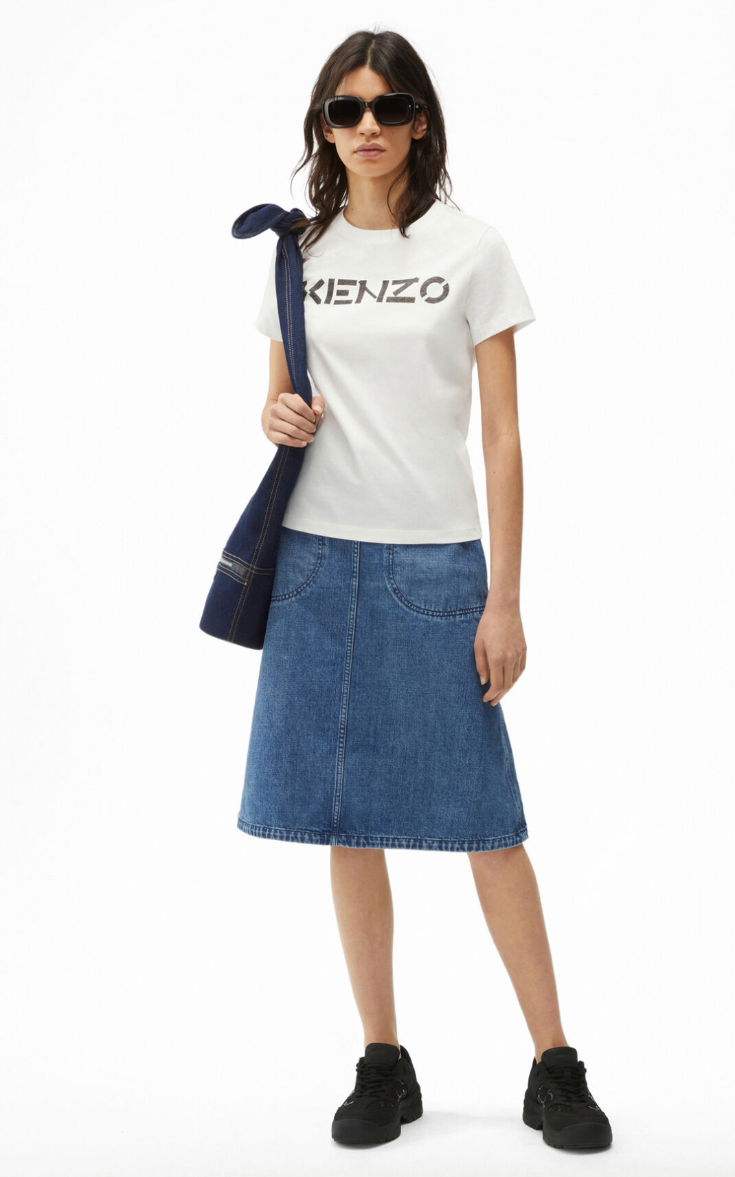 Kenzo Logo Tişört Bayan Beyaz | 2759-IPDAV